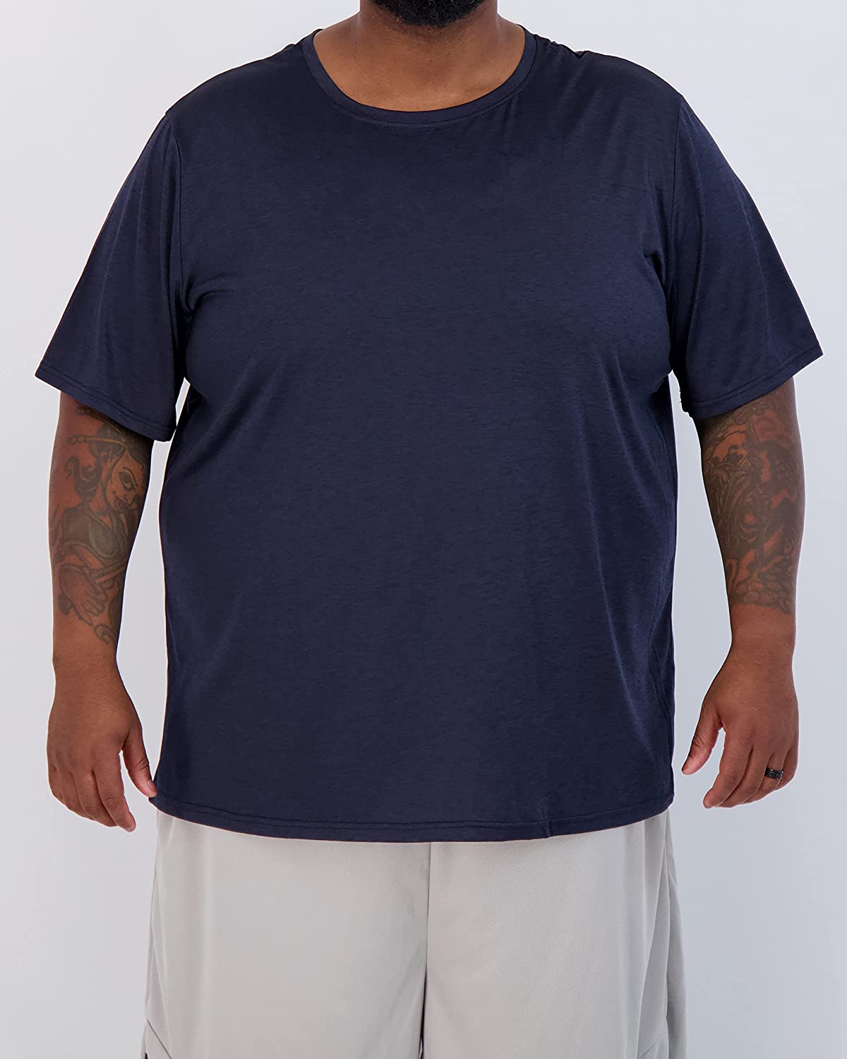 3 Pack: Men’s Big & Tall Tech Stretch Long-Sleeve & Short-Sleeve Dry-Fit T-Shirt - Image 2